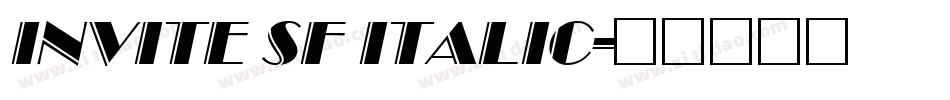 Invite SF Italic字体转换